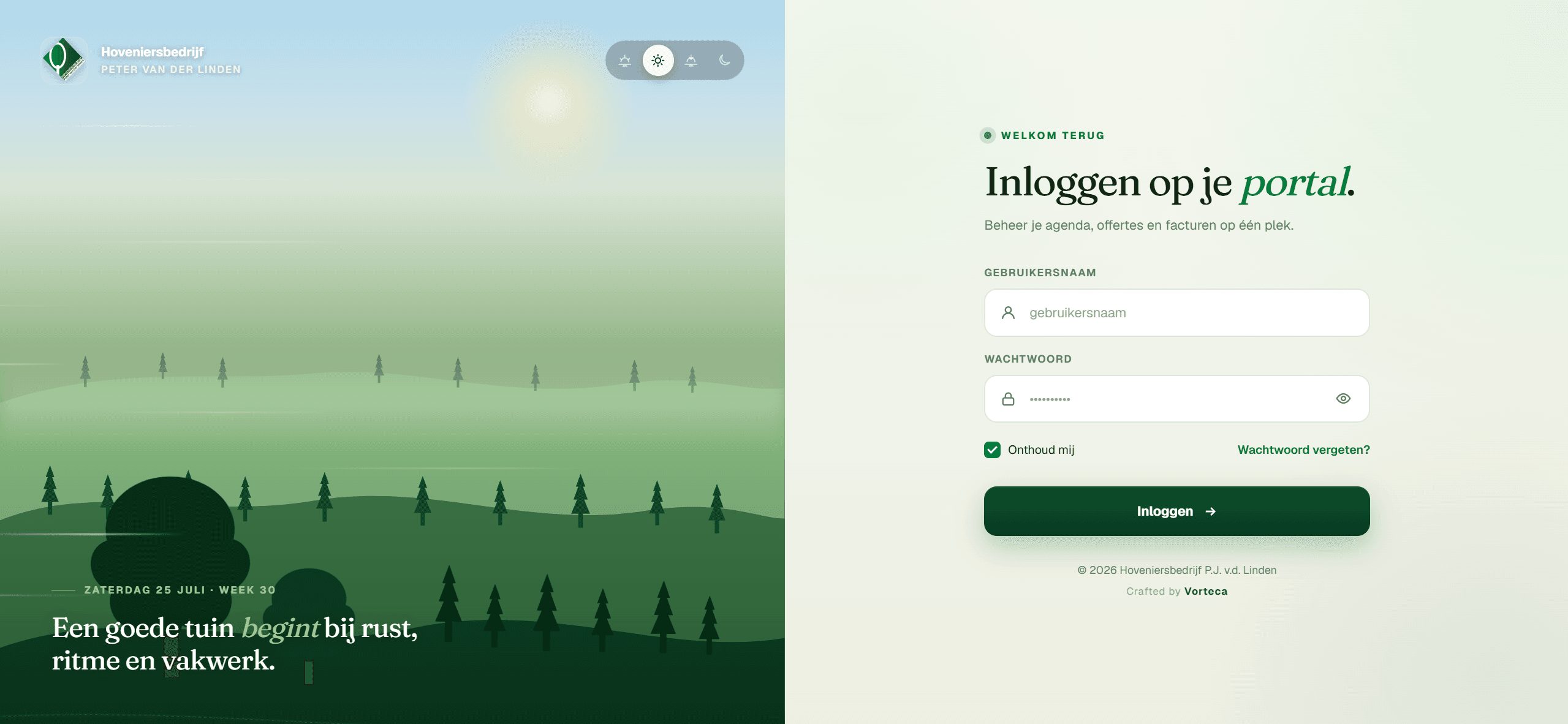 Screenshot 3 van 13 van het project voor Hoveniersbedrijf Peter van der Linden