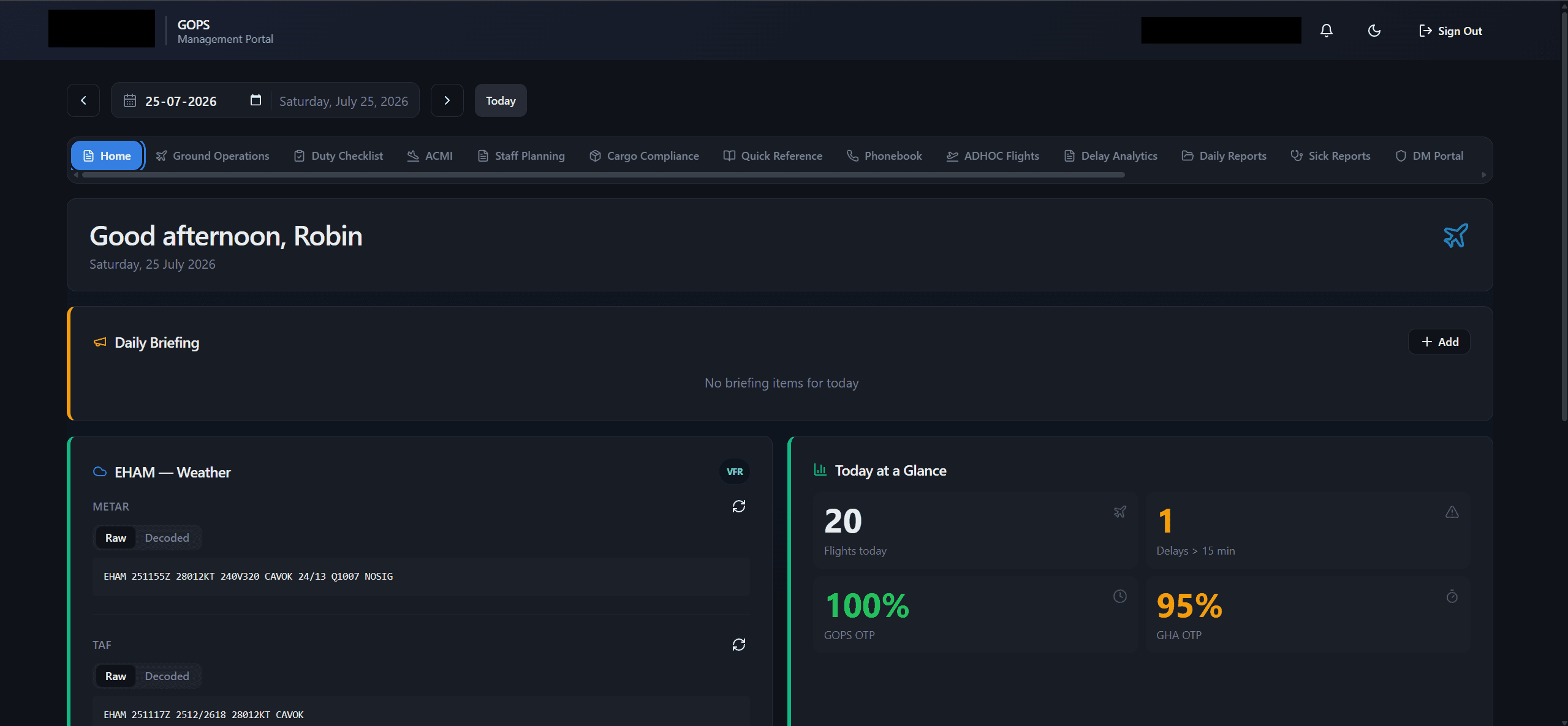Screenshot 3 van 10 van het project voor Operations dashboard