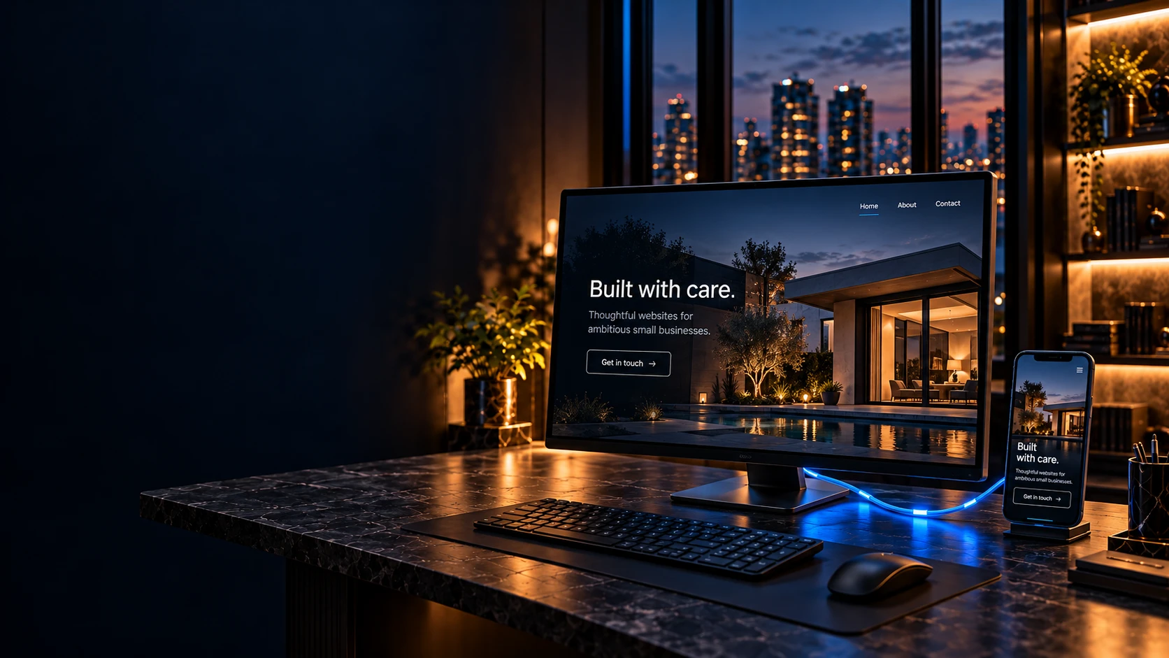 Example of what the Launch Website plan delivers