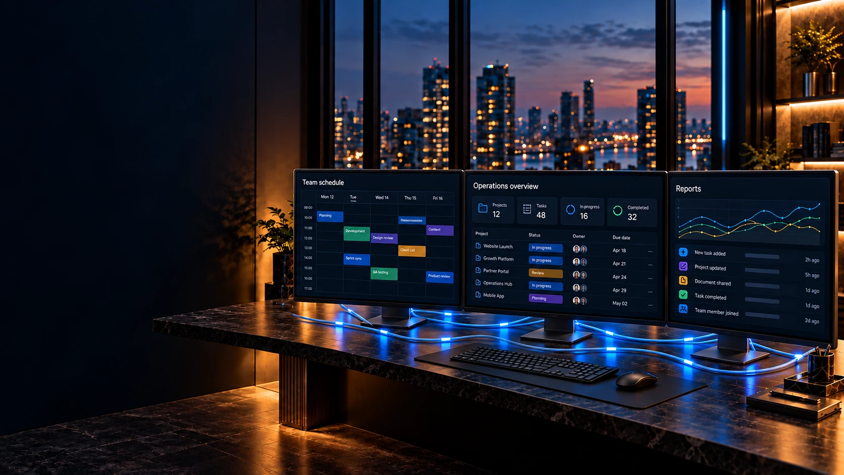 Example of what the Operations Platform plan delivers